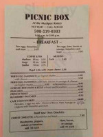 Picnic Box menu