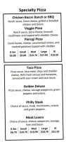 Pizza Joe's menu