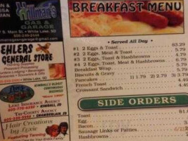 Tara's Diner menu