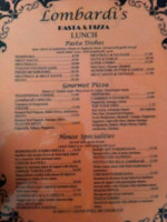 Lombardi's Pasta Familia menu