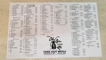 New Oil Can Diner menu