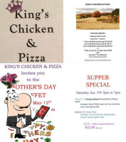 King's Chicken Pizza menu