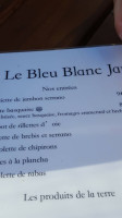 Bleu Blanc Jaune menu