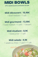 Côté Salade menu