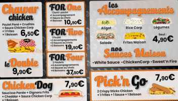 Chicken Corp menu