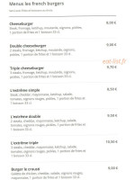 French Food Burger 91 menu