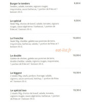French Food Burger 91 menu