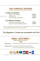 Brasserie Basile menu