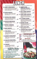 Lucero's Mexican menu