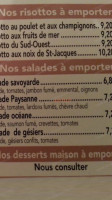 Le Castello menu