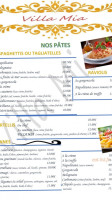 Villa Mia menu