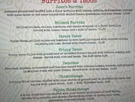 Litos Mexican menu