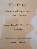 Brasserie Du Lac menu