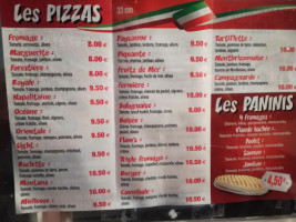 Pizz Party menu