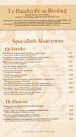 Auberge du Moulin menu