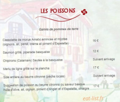 La Table Basque menu