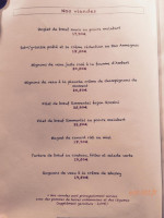La Table Des Chevaliers menu