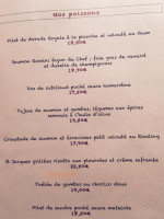 La Table Des Chevaliers menu