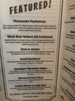 The Bear Paw Grill menu