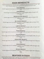 Pirate's Cove menu