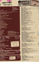 Les Tamaris menu