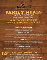 Roosters menu