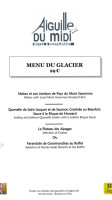 Aiguille Du Midi menu