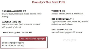 Kennelly's Grille House menu