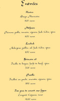 Le Riad Libourne menu