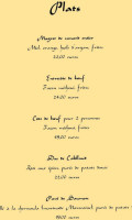 Le Riad Libourne menu