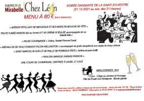 Auberge de la Mirabelle Chez Leon menu