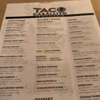 Taco Caballito Tequileria menu