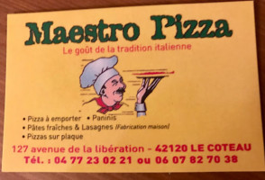 Maestro Pizza menu