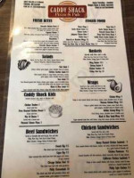 Caddy Shack Grill menu