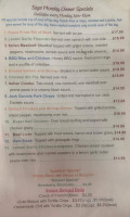 Sage Diner menu