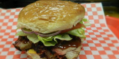 Brubaker's Barbecue Burgers food