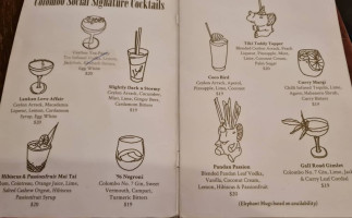 Colombo Social menu