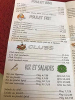 Câsse-croute Chez Dedy menu