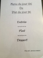La Table De Melou menu