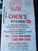 Chen's Kitchen menu