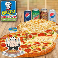 Greco Pizza Donair inside
