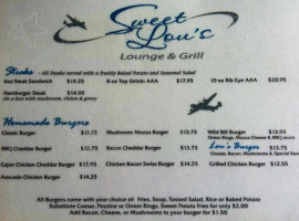 Sweet Lou's Lounge Grill menu