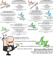 A 2 Zee Greasebusters menu
