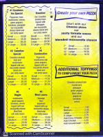 Legendz Diner menu