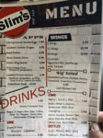 Slim's Grill menu