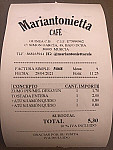 Mariantonietta Cafe menu