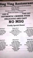 Great Wall Express menu