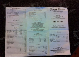Sweet Queen Burgers menu