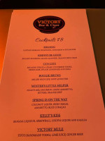 Victory Cigar menu