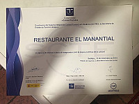 El Manantial menu